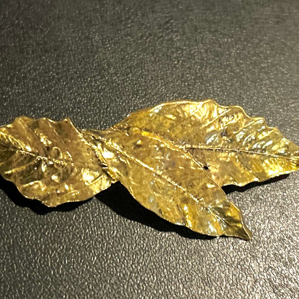 Gold Leaf Brooch